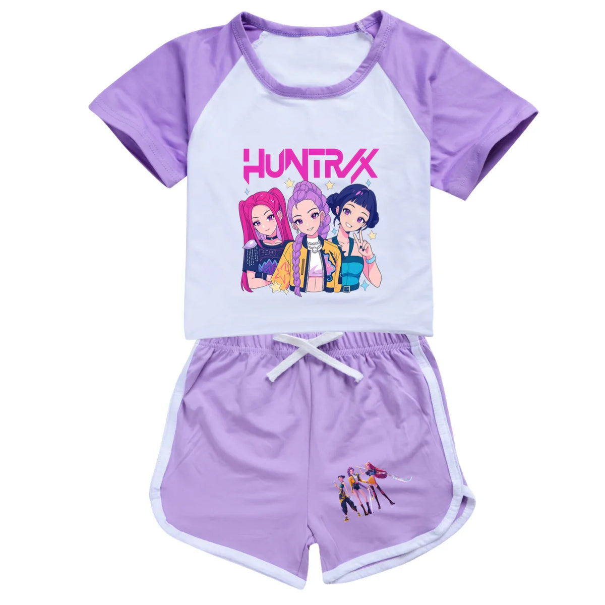 Ensemble 2 pièces pour garçons : T-shirt et short de sport K-pop Chasseurs de démons (été), vêtements pour filles Rumi Mira Zoey, pyjamas pour enfants