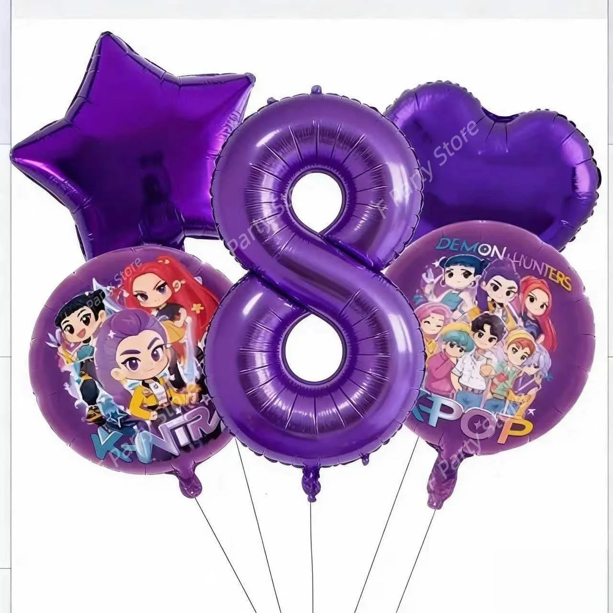 Décoration de fête d'anniversaire sur le thème des démons K-pop : ballons en aluminium Rumis, Globos, cadeaux pour enfants et filles, baby shower