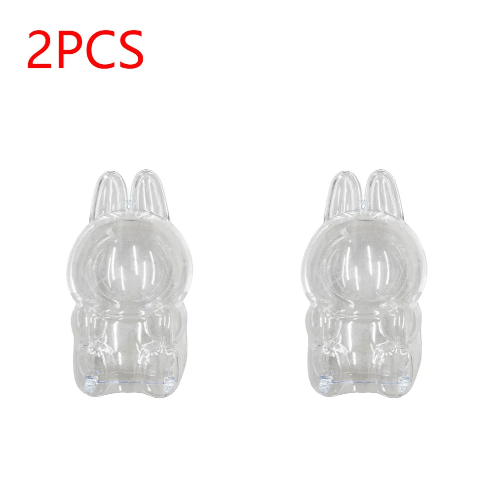 Housse de protection transparente pour Labubu, boîte de rangement pour poupée elfe, jouet monstre, couverture d'exposition en peluche elfe mignonne pour poupées de fête