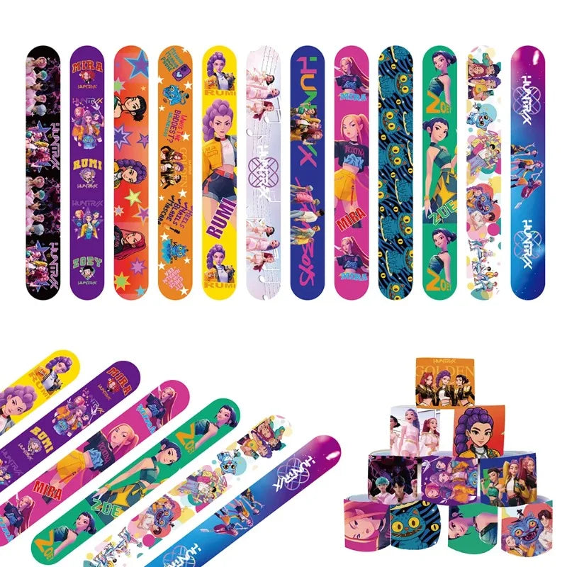 Bracelets à pression Kpop Demon Hunters - Cadeaux d'anniversaire et de Noël pour enfants et adultes - Décoration de fête