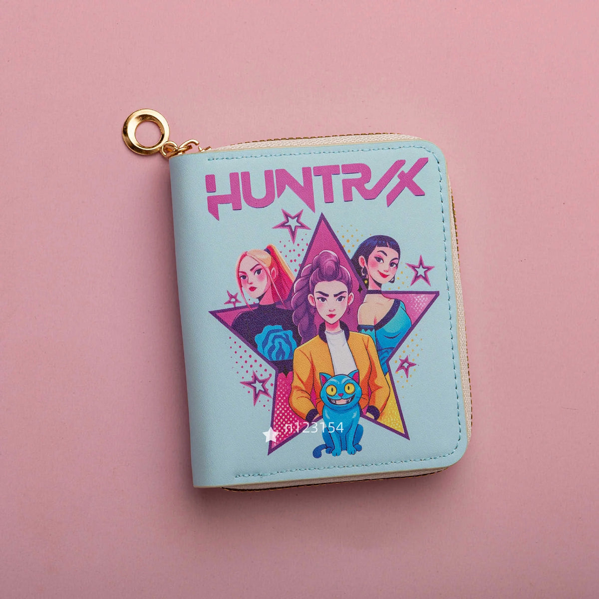Portefeuille court pour femme KPop Demon Hunters, porte-cartes de crédit en cuir PU, multi-segments, petit portefeuille zippé, pochette pour femme, porte-monnaie