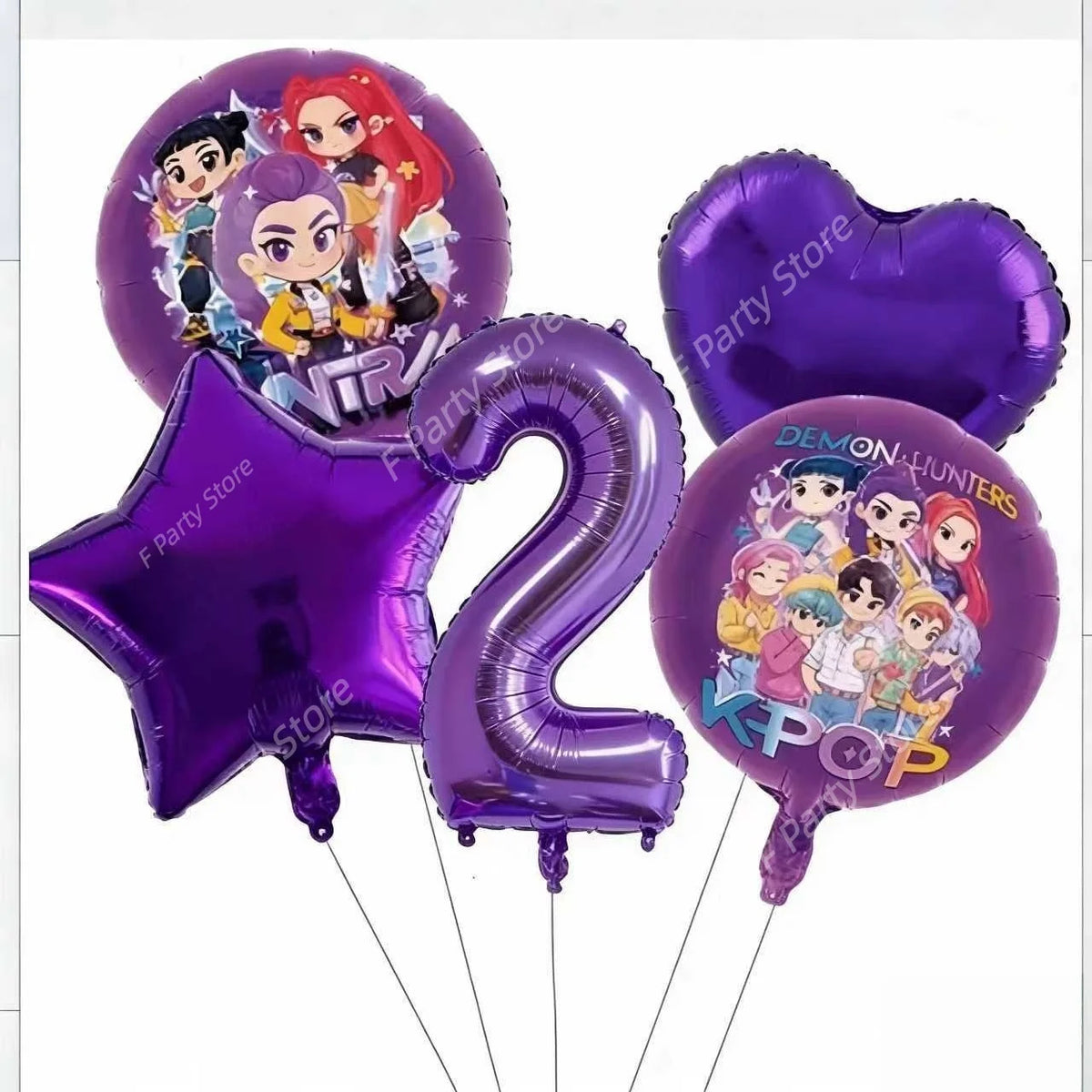 Décoration de fête d'anniversaire sur le thème des démons K-pop : ballons en aluminium Rumis, Globos, cadeaux pour enfants et filles, baby shower