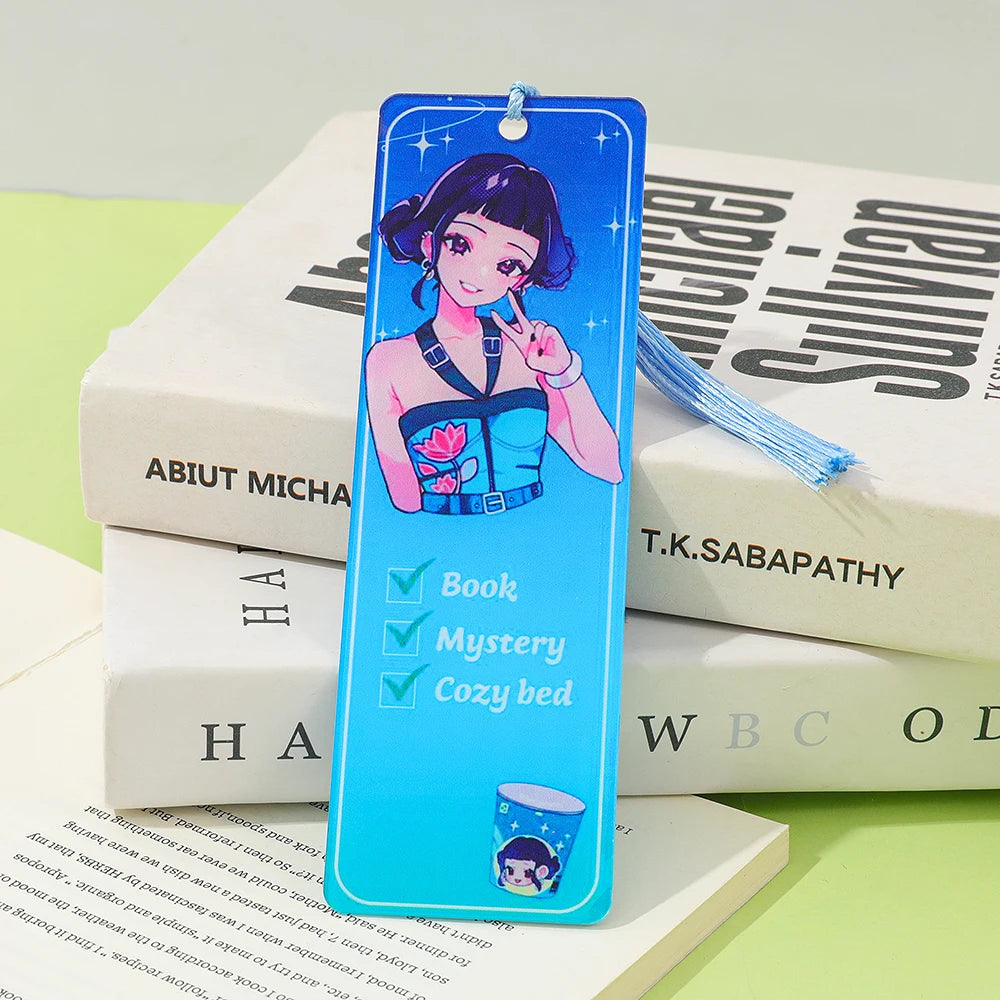 Marque-pages acryliques Kpop Demon Hunters - Accessoire de livre - Fournitures de lecture - Cadeau pour enseignants - Accessoires Kpop Demon Hunter - Papeterie mignonne