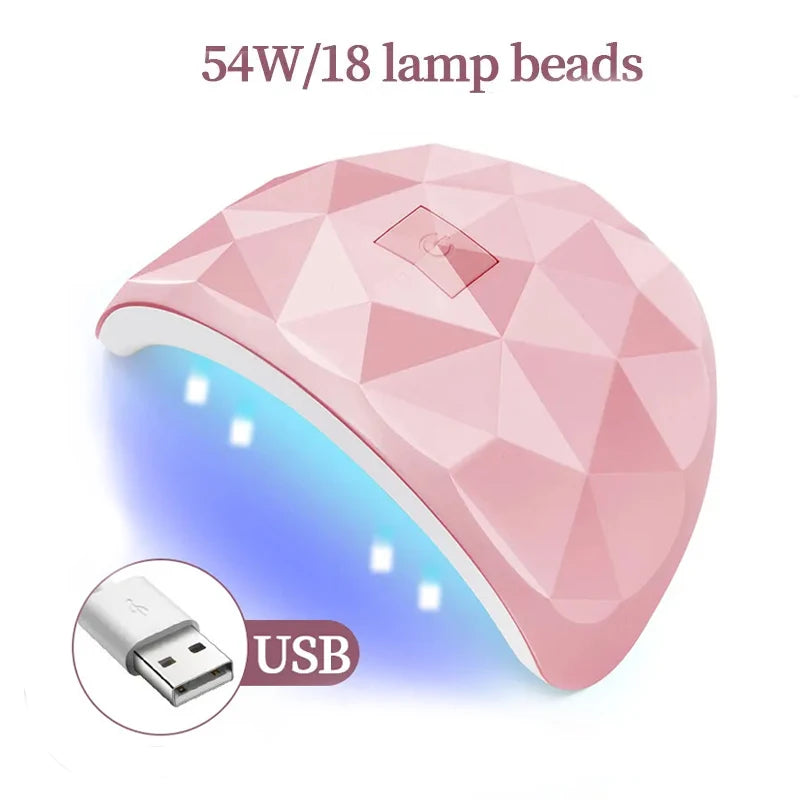 Lampe UV LULAA pour vernis à ongles, polymérisation et polissage de gel, avec trois modes de minuterie et un mode de détection automatique, idéale pour un usage domestique