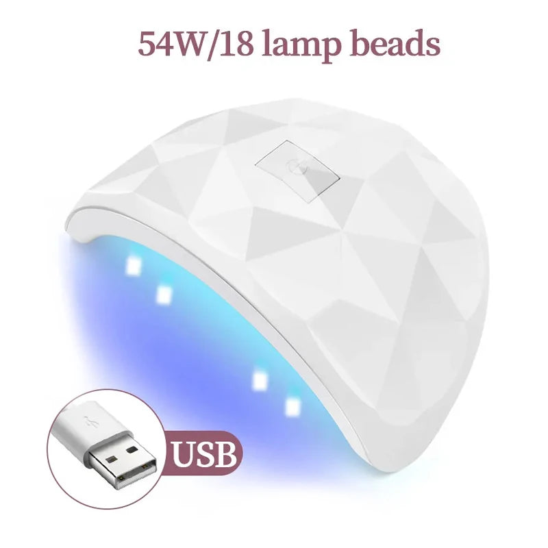 Lampe UV LULAA pour vernis à ongles, polymérisation et polissage de gel, avec trois modes de minuterie et un mode de détection automatique, idéale pour un usage domestique