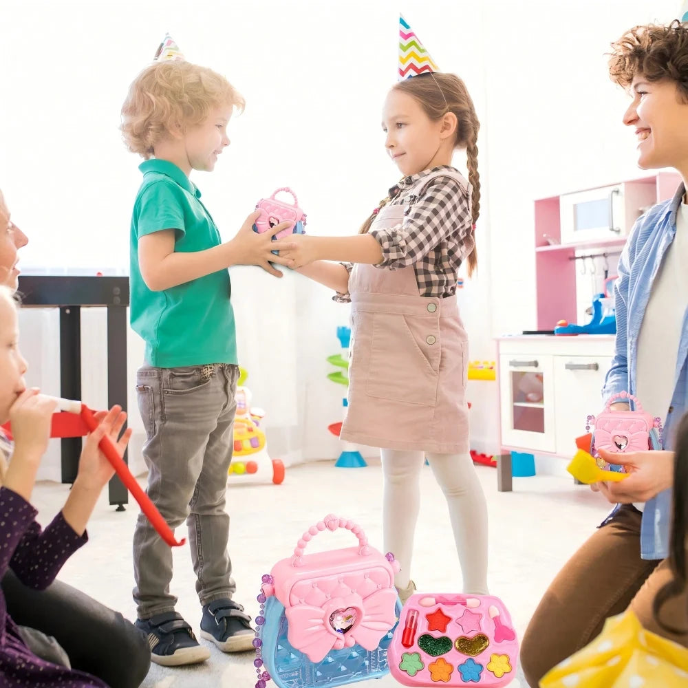 Coffret de déguisements pour enfants : trousse de maquillage, sac à main à nœud papillon, sac bandoulière à bijoux | Cadeau idéal pour une fête, un anniversaire ou Noël