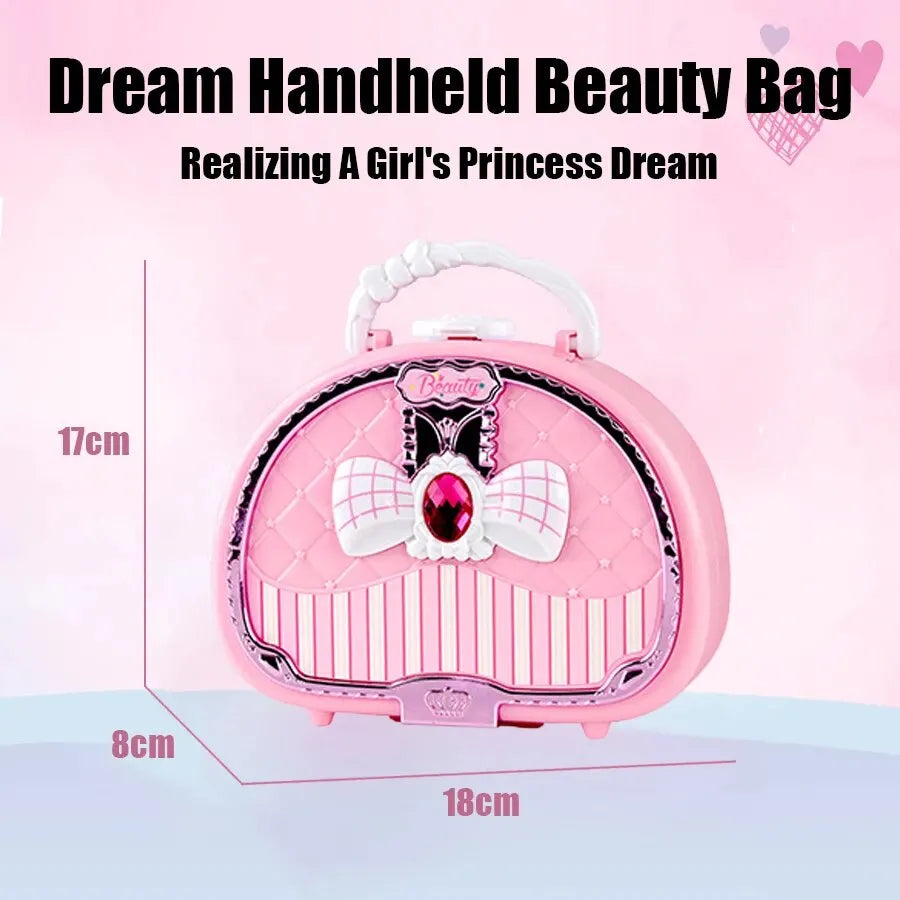 Coffret de maquillage pour enfants, petit sac lavable, ensemble de cosmétiques avec miroir, jouet non toxique et sûr, cadeau d'anniversaire pour fille
