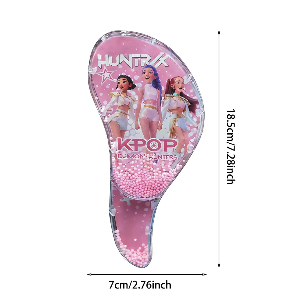 Nouveau peigne à coussin d'air Kpop Demon Hunters, article mignon pour la maison, peigne de massage kawaii, cadeau mignon pour femme, cadeau de Noël mignon et tendance