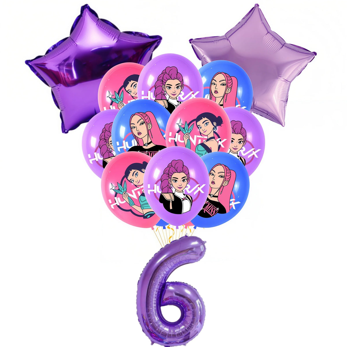 Décoration de fête d'anniversaire sur le thème des démons K-pop : ballons en aluminium Rumis, Globos, cadeaux pour enfants et filles, baby shower