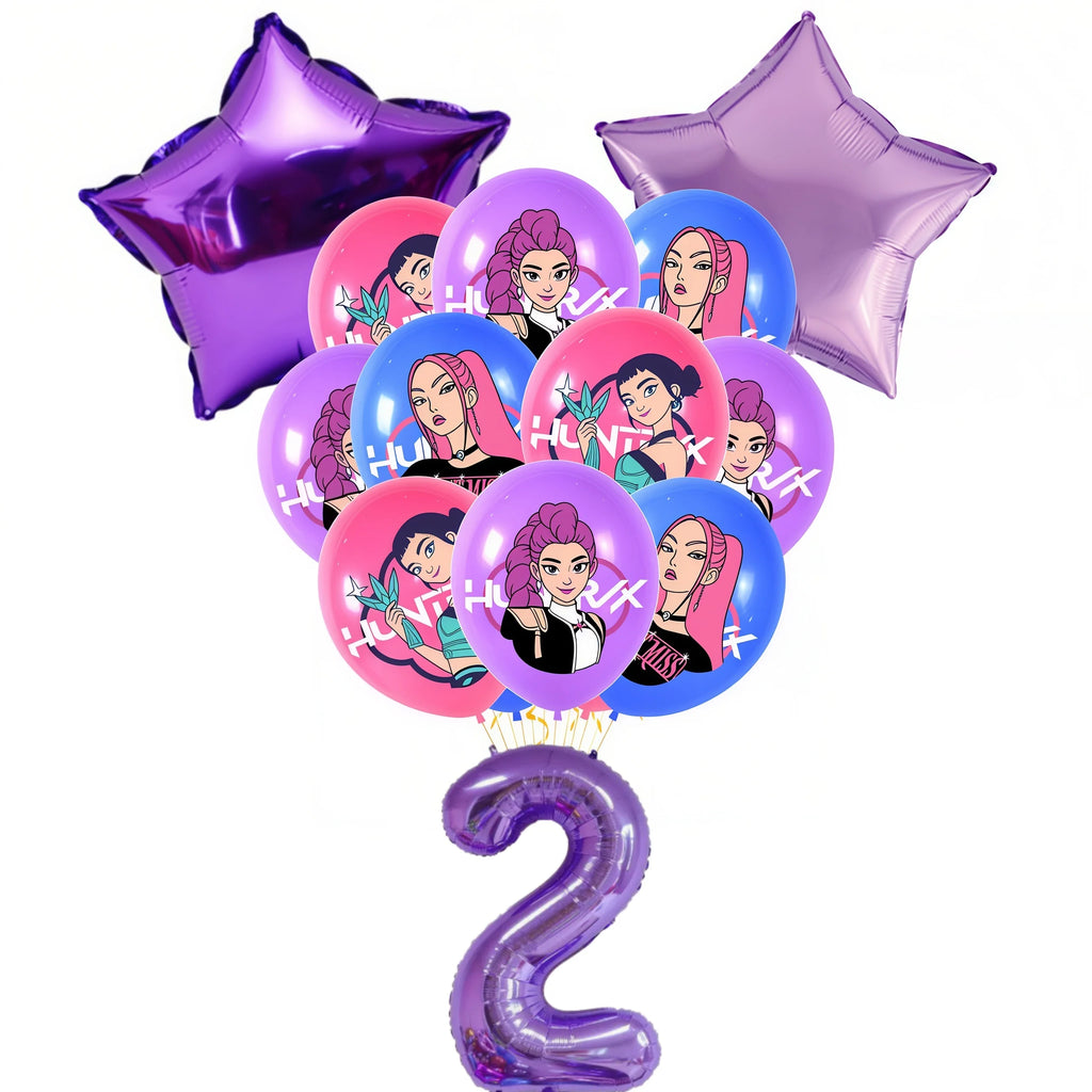 Décoration de fête d'anniversaire sur le thème des démons K-pop : ballons en aluminium Rumis, Globos, cadeaux pour enfants et filles, baby shower