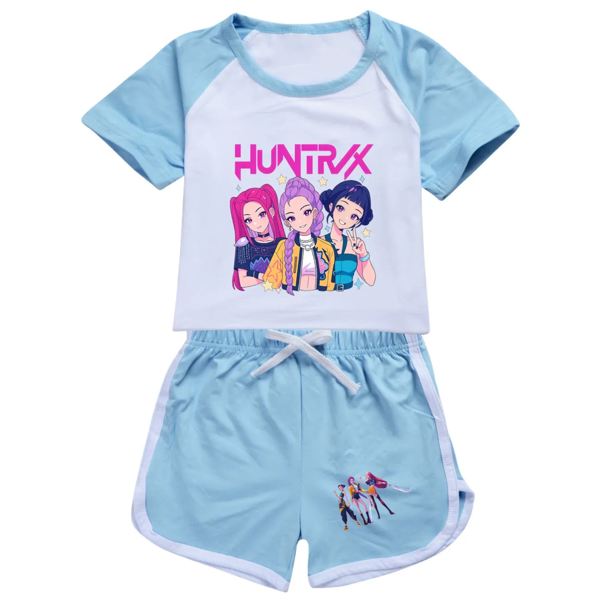 Ensemble 2 pièces pour garçons : T-shirt et short de sport K-pop Chasseurs de démons (été), vêtements pour filles Rumi Mira Zoey, pyjamas pour enfants