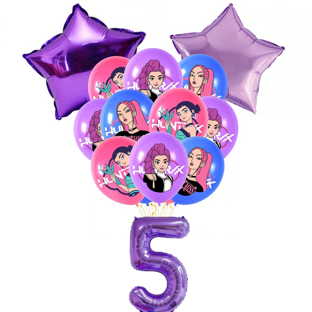 Décoration de fête d'anniversaire sur le thème des démons K-pop : ballons en aluminium Rumis, Globos, cadeaux pour enfants et filles, baby shower