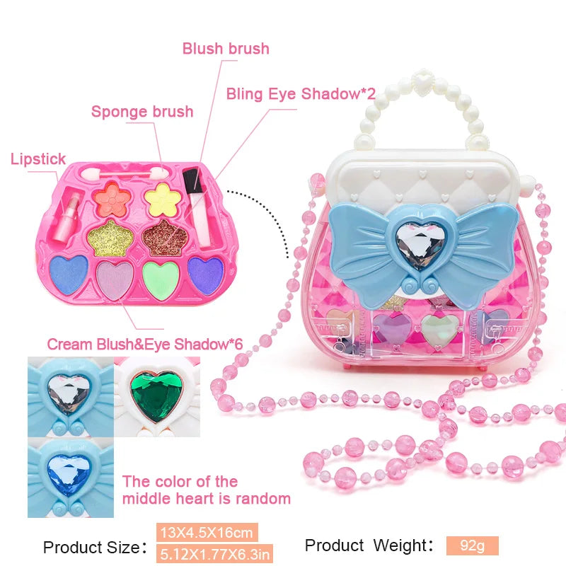 Coffret de déguisements pour enfants : trousse de maquillage, sac à main à nœud papillon, sac bandoulière à bijoux | Cadeau idéal pour une fête, un anniversaire ou Noël
