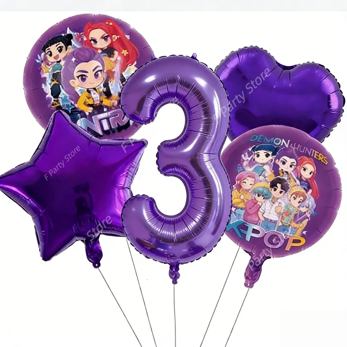 Décoration de fête d'anniversaire sur le thème des démons K-pop : ballons en aluminium Rumis, Globos, cadeaux pour enfants et filles, baby shower
