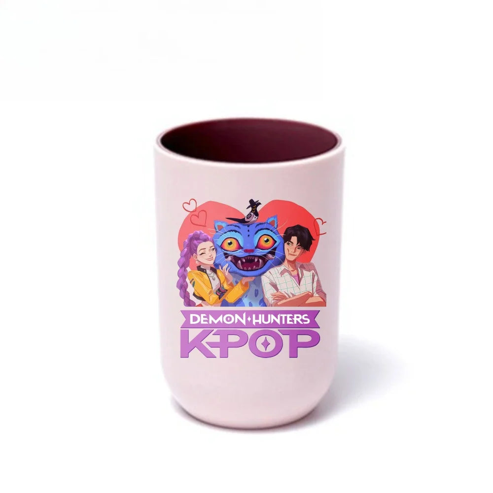 Gobelet à brosse à dents K-Pop Demon Hunters, gobelet en plastique pour bain de bouche, boîte de rangement pour articles de toilette de voyage, accessoires de salle de bain