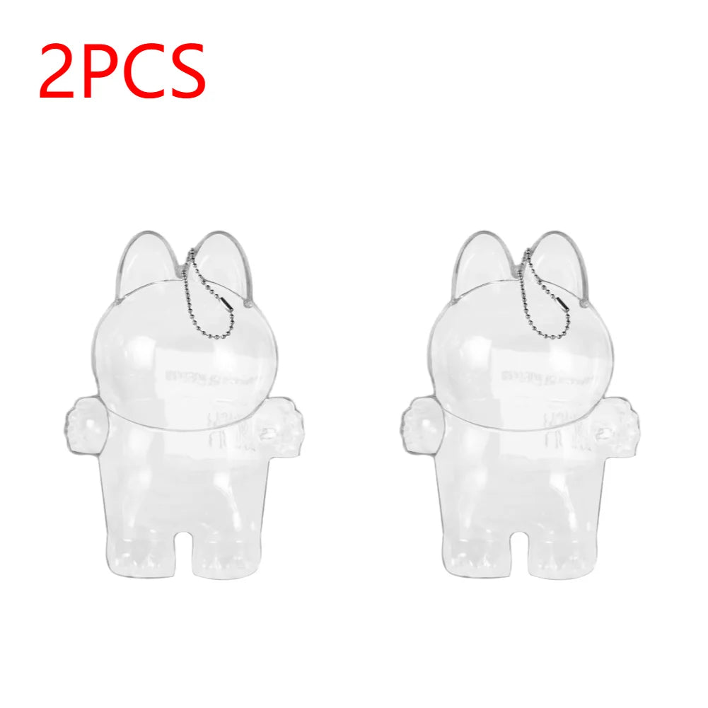 Housse de protection transparente pour Labubu, boîte de rangement pour poupée elfe, jouet monstre, couverture d'exposition en peluche elfe mignonne pour poupées de fête