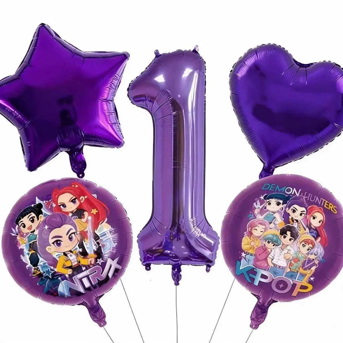 Décoration de fête d'anniversaire sur le thème des démons K-pop : ballons en aluminium Rumis, Globos, cadeaux pour enfants et filles, baby shower