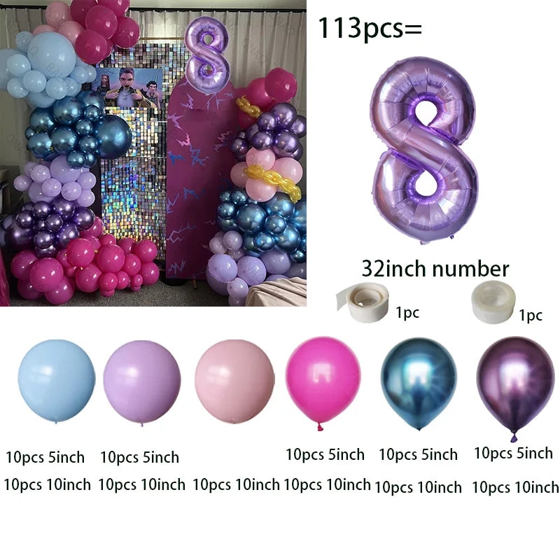 Arche de ballons Kpop Hunters, décoration pour fête d'anniversaire Kpop, ballons Rumi, cadeaux de naissance