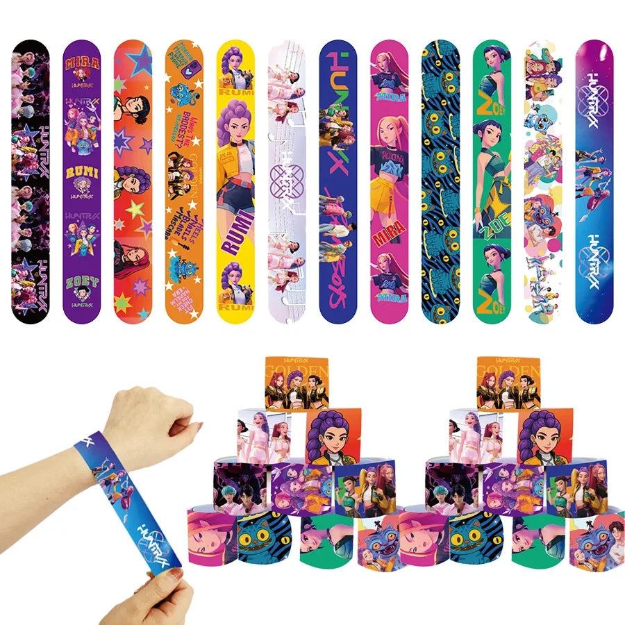 Bracelets à pression Kpop Demon Hunters - Cadeaux d'anniversaire et de Noël pour enfants et adultes - Décoration de fête