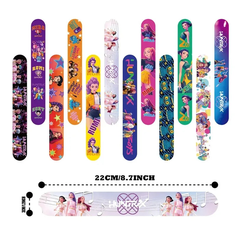 Bracelets à pression Kpop Demon Hunters - Cadeaux d'anniversaire et de Noël pour enfants et adultes - Décoration de fête
