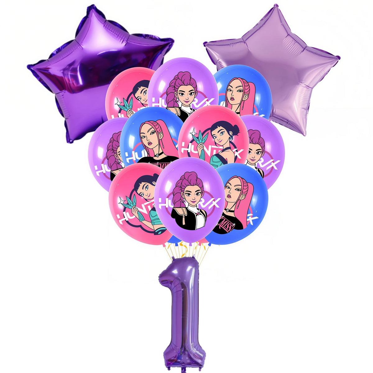 Décoration de fête d'anniversaire sur le thème des démons K-pop : ballons en aluminium Rumis, Globos, cadeaux pour enfants et filles, baby shower