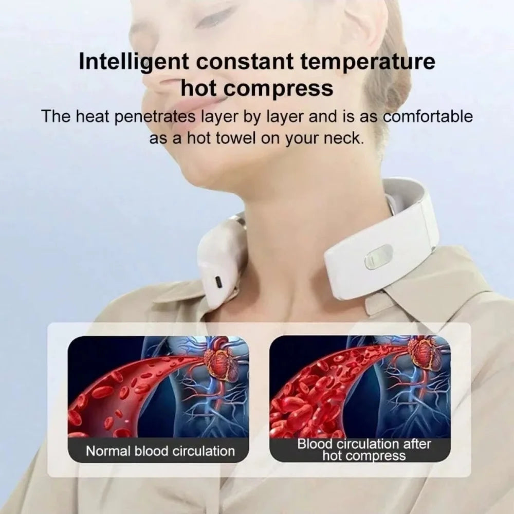Portable Household Cervical Massager Mini Neck Shoulder Massager Deep Massage Neck Warm Pressing Neck Relaxers Pressing Care