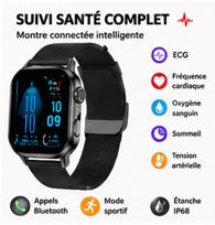 SmartWatch Health Pro – Montre Connectée Santé ECG & Bluetooth