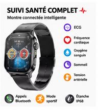 SmartWatch Health Pro – Montre Connectée Santé ECG & Bluetooth