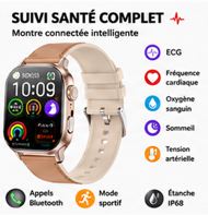 SmartWatch Health Pro – Montre Connectée Santé ECG & Bluetooth