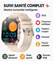 SmartWatch Health Pro – Montre Connectée Santé ECG & Bluetooth