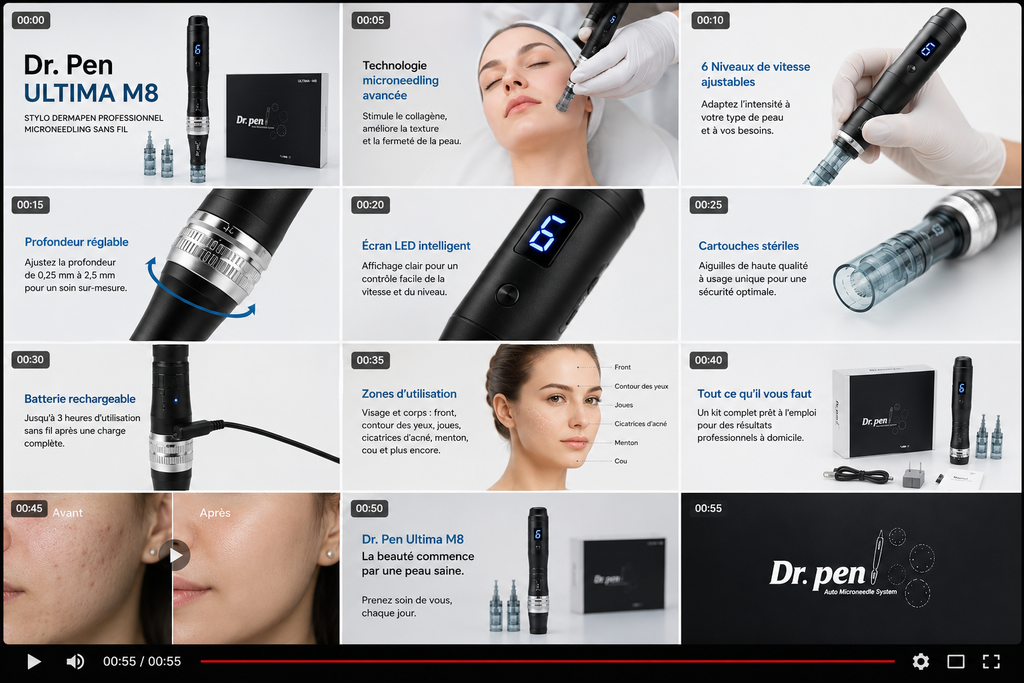 Dr. Pen Ultima M8 – Stylo Dermapen Professionnel Microneedling Sans Fil
