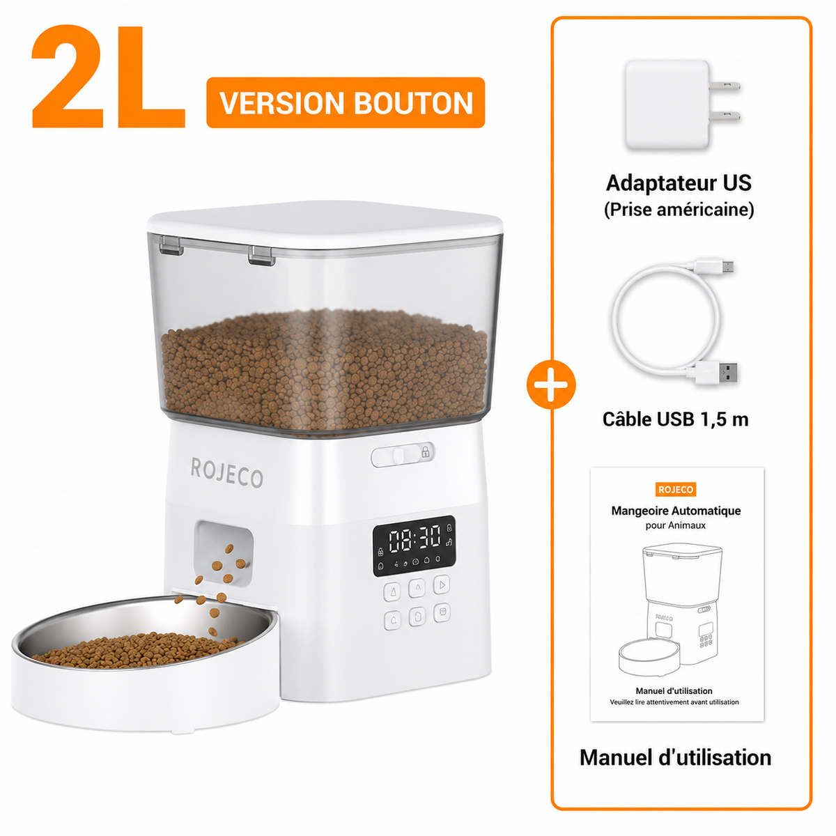 Mangeoire Automatique Intelligente pour Chat & Chien - ROJECO