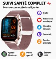 SmartWatch Health Pro – Montre Connectée Santé ECG & Bluetooth