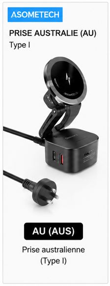 Station de Charge Sans Fil Magnétique 5-en-1 ASOMETECH – Charge Rapide 65W GaN