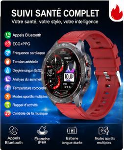 AI-GPT Health Watch 2026 – Montre Connectée Santé Premium ECG & Appels Bluetooth