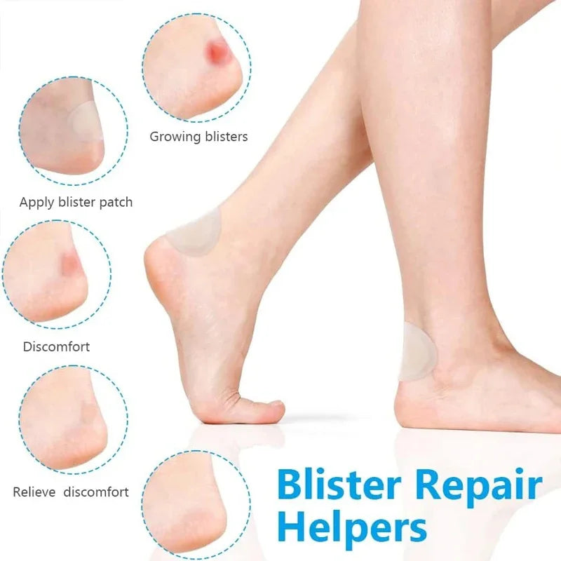 10 à 100 protections de talon en gel, patchs adhésifs pour les pieds, coussinets anti-ampoules, doublures de talon hydrocolloïdes, autocollants pour chaussures, pansements anti-douleur, soins des pieds