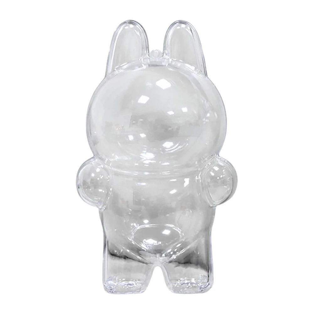 Housse de protection transparente pour Labubu, boîte de rangement pour poupée elfe, jouet monstre, couverture d'exposition en peluche elfe mignonne pour poupées de fête