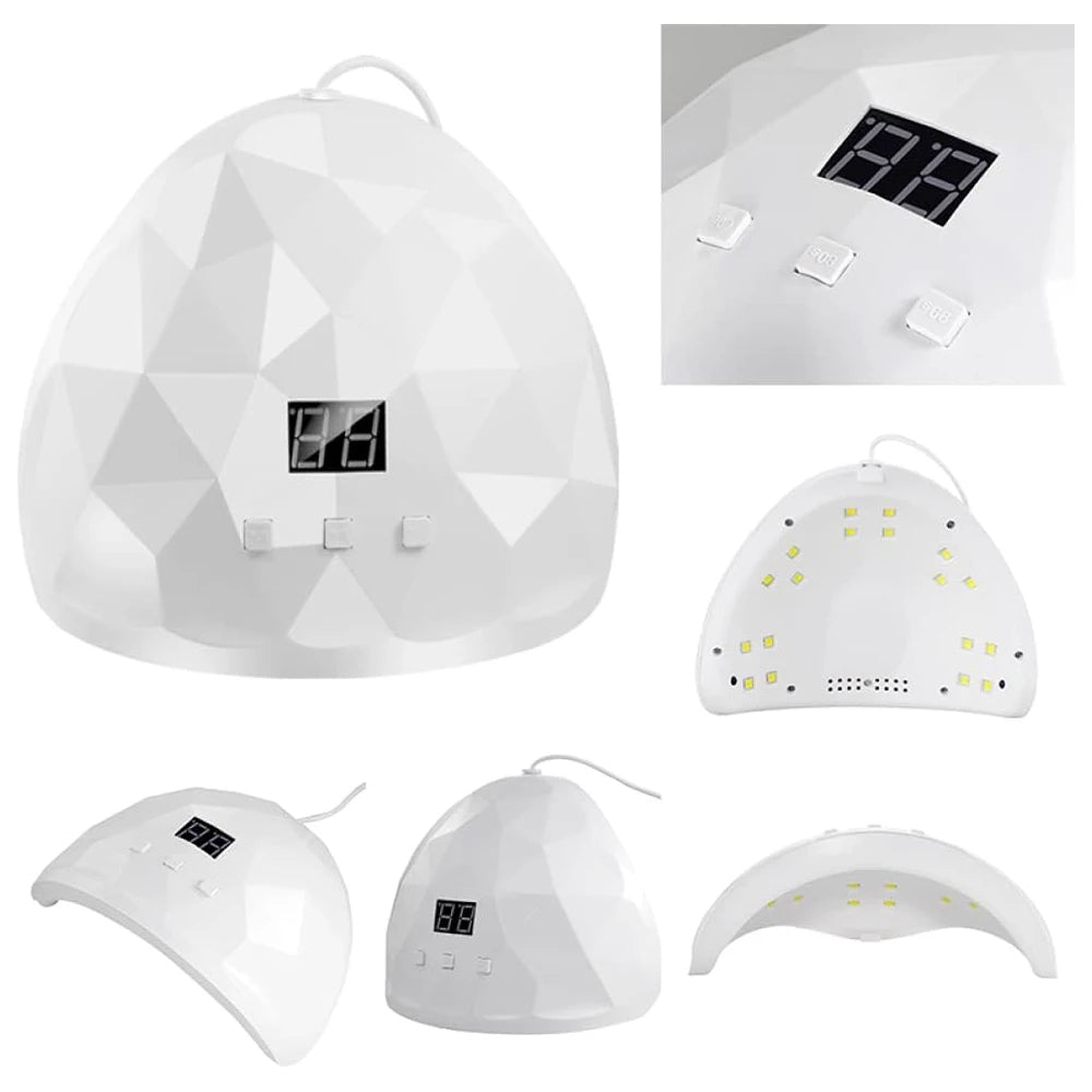 Lampe UV LULAA pour vernis à ongles, polymérisation et polissage de gel, avec trois modes de minuterie et un mode de détection automatique, idéale pour un usage domestique