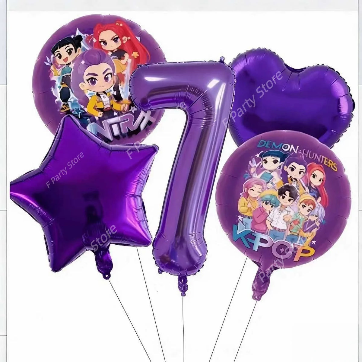 Décoration de fête d'anniversaire sur le thème des démons K-pop : ballons en aluminium Rumis, Globos, cadeaux pour enfants et filles, baby shower