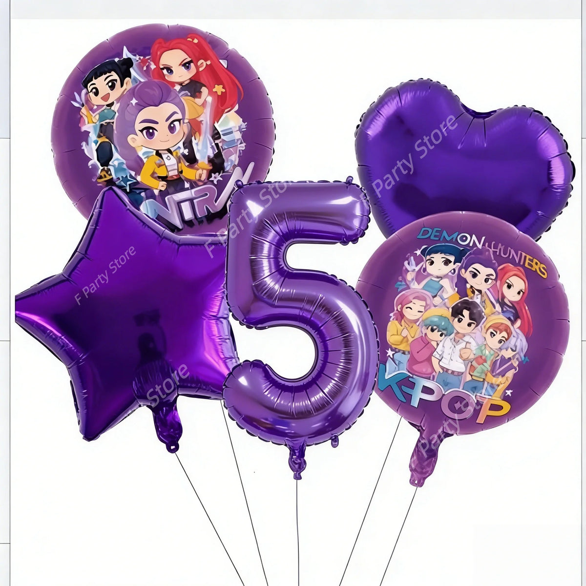 Décoration de fête d'anniversaire sur le thème des démons K-pop : ballons en aluminium Rumis, Globos, cadeaux pour enfants et filles, baby shower