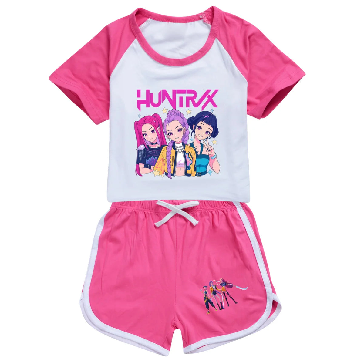 Ensemble 2 pièces pour garçons : T-shirt et short de sport K-pop Chasseurs de démons (été), vêtements pour filles Rumi Mira Zoey, pyjamas pour enfants