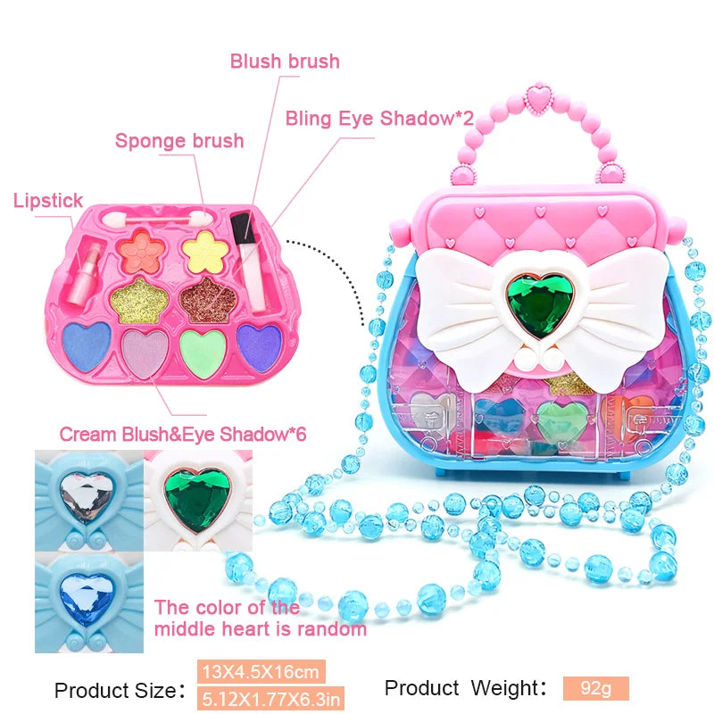 Coffret de déguisements pour enfants : trousse de maquillage, sac à main à nœud papillon, sac bandoulière à bijoux | Cadeau idéal pour une fête, un anniversaire ou Noël