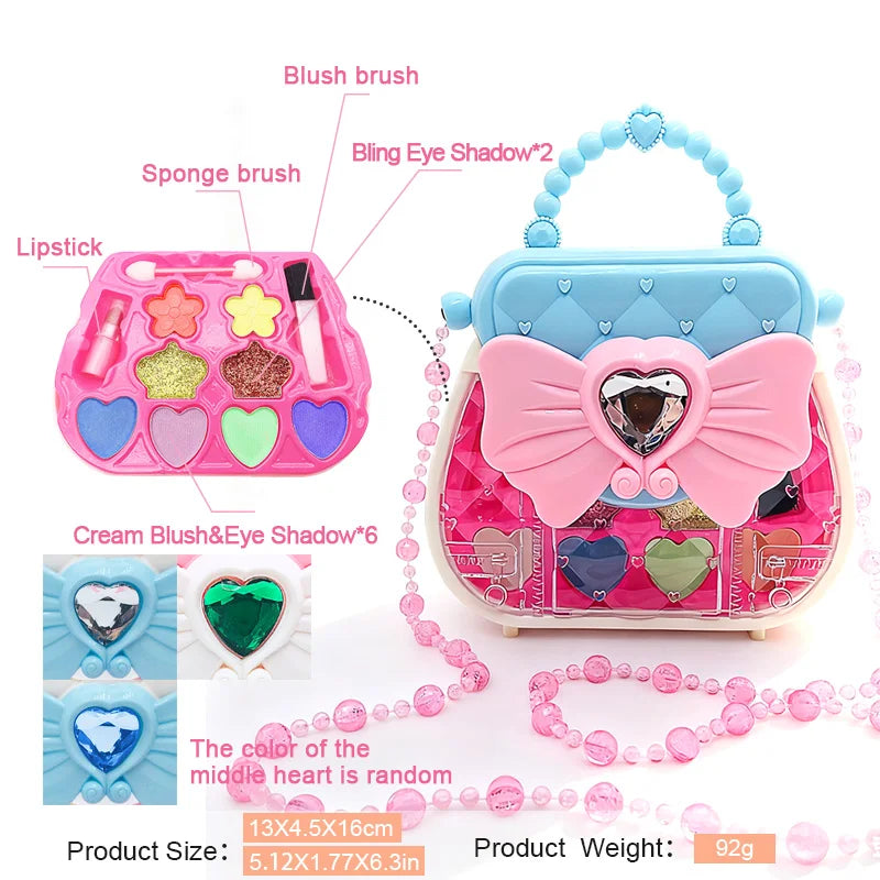 Coffret de déguisements pour enfants : trousse de maquillage, sac à main à nœud papillon, sac bandoulière à bijoux | Cadeau idéal pour une fête, un anniversaire ou Noël