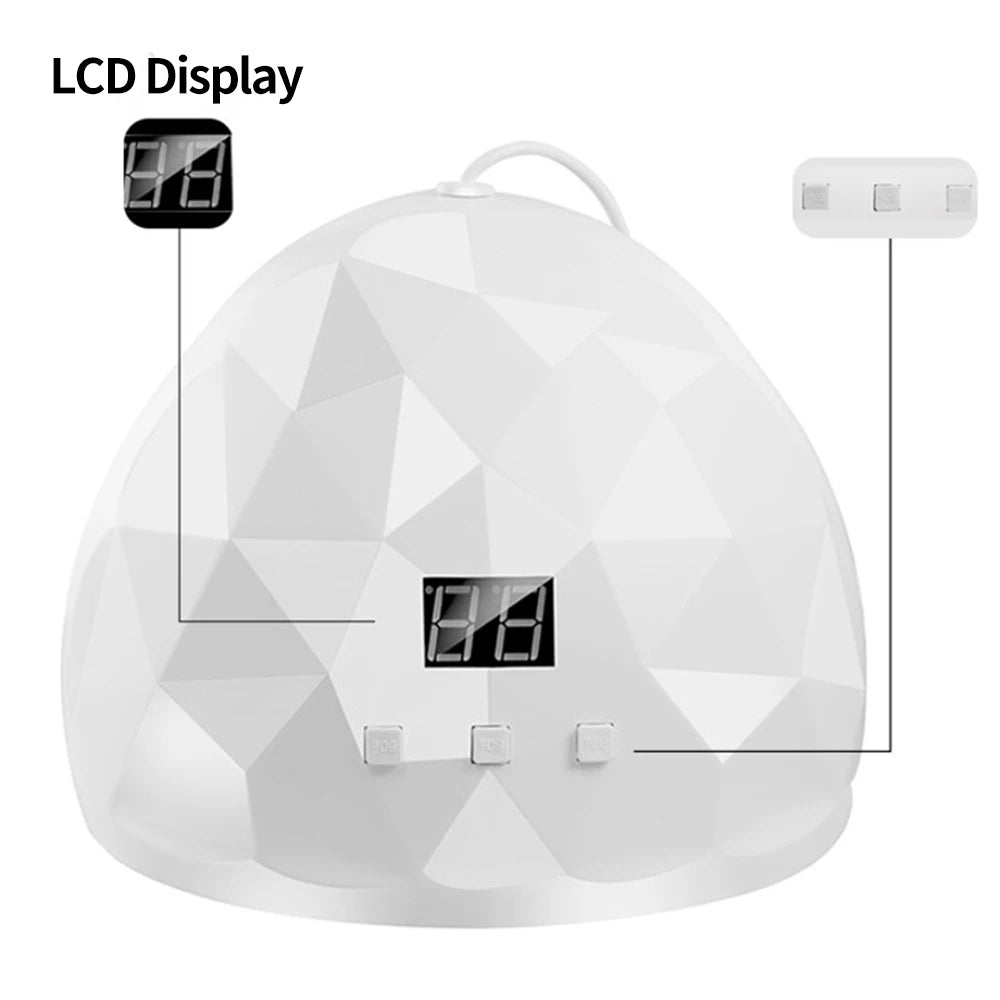 Lampe UV LULAA pour vernis à ongles, polymérisation et polissage de gel, avec trois modes de minuterie et un mode de détection automatique, idéale pour un usage domestique