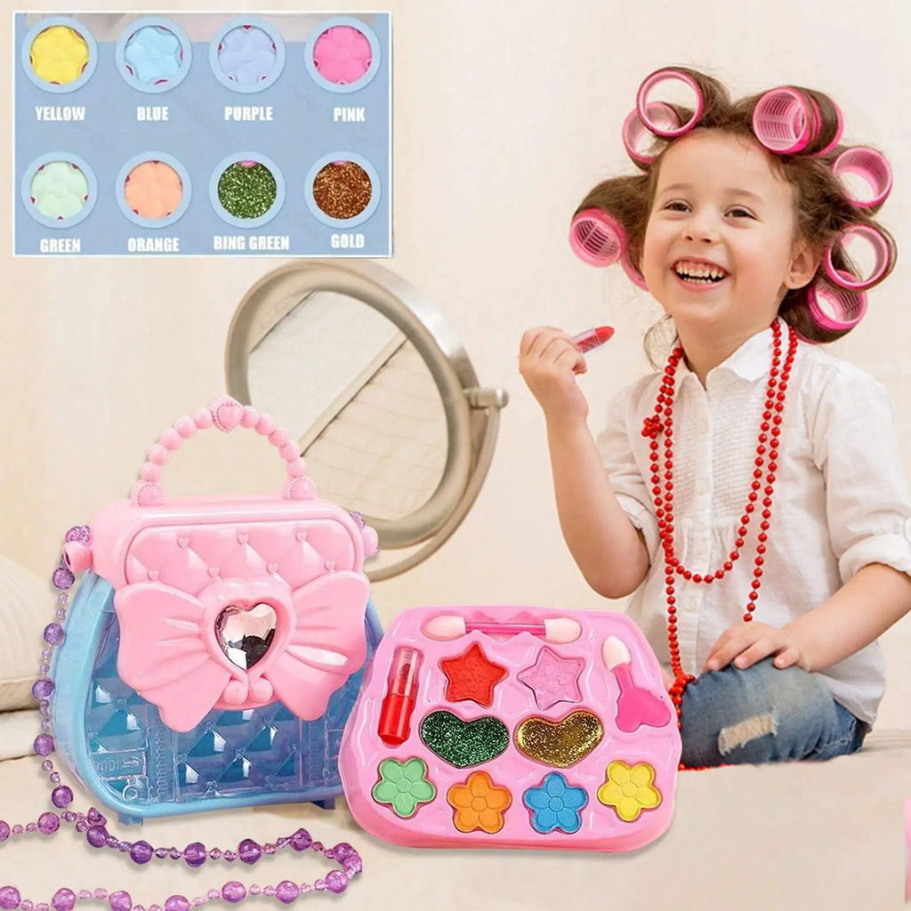Coffret de déguisements pour enfants : trousse de maquillage, sac à main à nœud papillon, sac bandoulière à bijoux | Cadeau idéal pour une fête, un anniversaire ou Noël