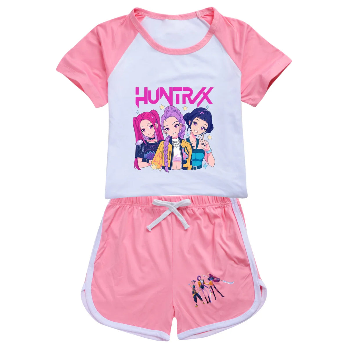 Ensemble 2 pièces pour garçons : T-shirt et short de sport K-pop Chasseurs de démons (été), vêtements pour filles Rumi Mira Zoey, pyjamas pour enfants