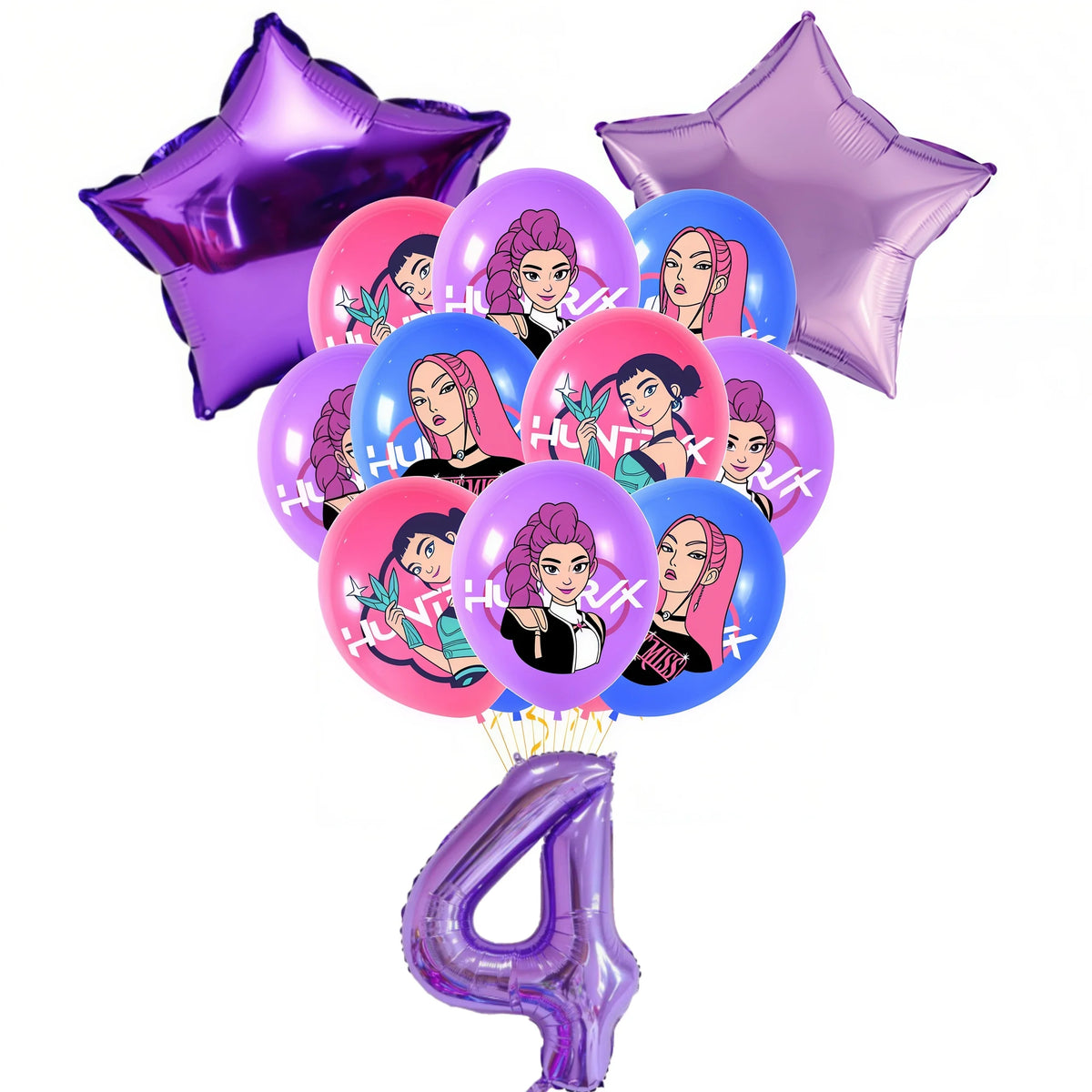 Décoration de fête d'anniversaire sur le thème des démons K-pop : ballons en aluminium Rumis, Globos, cadeaux pour enfants et filles, baby shower