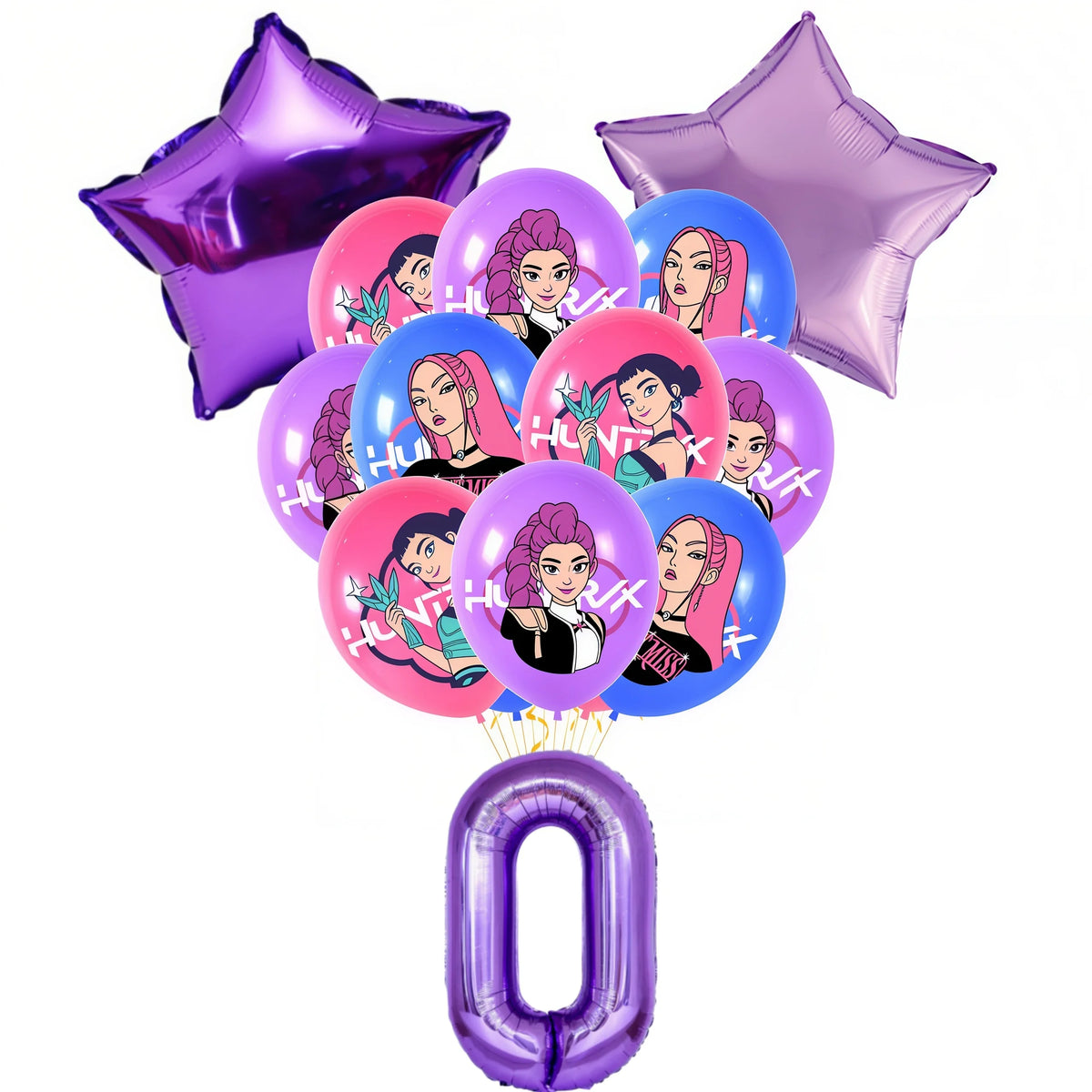 Décoration de fête d'anniversaire sur le thème des démons K-pop : ballons en aluminium Rumis, Globos, cadeaux pour enfants et filles, baby shower